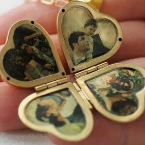 Gold Heart Locket Necklace